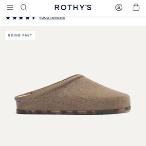 Rothy's Tan Washable Slip-On Mules - in box
